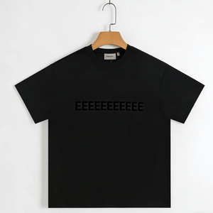 Camiseta Fear para hombre, superventas, SS22, de algodón 100% de alto gramaje, estilo oversize, de punto, con estampado flocado de Dios - Product Image 5