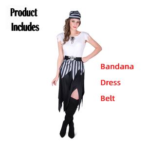 ODM Mujeres Halloween y Fiesta Temática Eventos Carnaval Rendimiento Pirata Cosplay Disfraz Shipwrecker Pirate-Producto de venta completa - Product Image 2