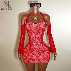 Amazon Red Lace Dress