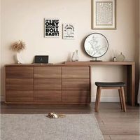 Ensemble de meubles de chambre d'hôtel modernes personnalisables, table intérieure et extérieure en panneaux de bois pour appartements
