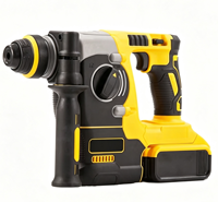 Marteau perforateur rotatif sans fil avec mandrin SDS Plus, poignée latérale, batterie et chargeur pour le perçage du béton, le cisaillage et la maçonnerie