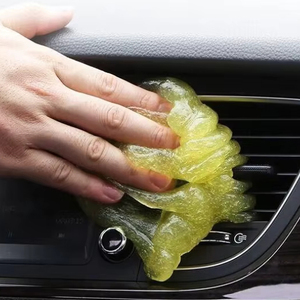 Gomme adhésive multifonction pour voiture et maison, pour nettoyage des fentes et claviers, couleur grise, avec logo personnalisé - Product Image 1