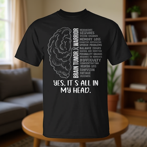 Camiseta Brain Tumor Warrior: Todo está en mi cabeza, camiseta de concienciación sobre el cáncer de cerebro - Product Image 3
