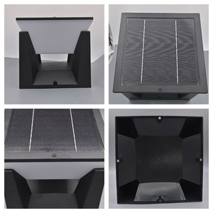 Moderno IP65 impermeable LED linterna <span class=keywords><strong>Solar</strong></span> blanco cálido al aire libre Pilar luz para jardín patio <span class=keywords><strong>Panel</strong></span> <span class=keywords><strong>Solar</strong></span> alimentado - Product Image 3