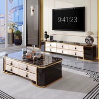 Ensemble de meubles de salon de luxe : Meuble TV moderne et table