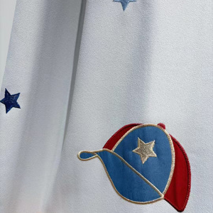 Eleganti <span class=keywords><strong>tende</strong></span> di garza europee per ragazzi a tema Baseball ricamate con funzione di oscuramento per uso della porta della camera dei bambini - Product Image 3