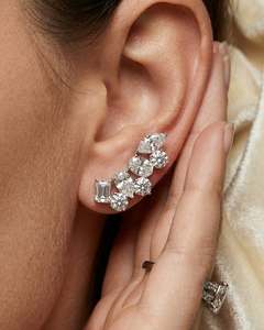 14K Gold Trendy Natural Stone Bezel Setting <b>Earrings</b> | Handmade <b>Fine</b> Jewelry | Party | Factory Direct Wholesale - Product Image 3