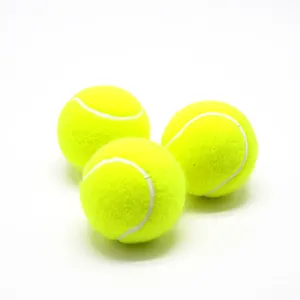 Bola tenis kuning Logo kustom tahan lama 63mm grosir dalam jumlah besar tekanan standar harga murah
