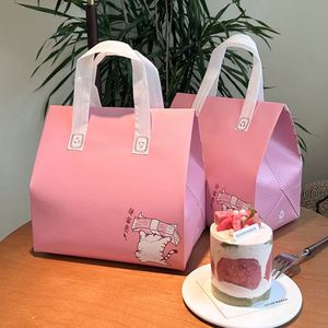 Sac isotherme jetable et recyclable en non-tissé avec poignée Flexiloop pour restaurant, café, gâteau, pain, lait, thé, chocolat - Product Image 1