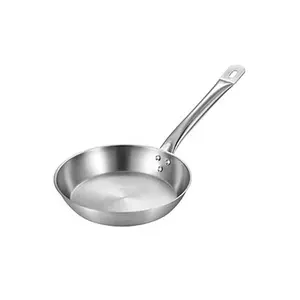 Tamanho Diferente Escolher Cozinhar Panelas Ao Ar Livre Utensílios De Cozinha Camadas Duplas Frigideira De Aço Inoxidável NonStick Frying Pan Set