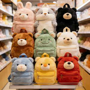 Juguetes de Peluche Personalizados de Alta Calidad, con Diseño de Conejo, Hámster, Oso y Rana de Dibujos Animados, Mochilas de Peluche para Niños, Regalos - Product Image 1