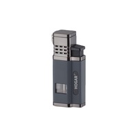 Briquet à cigare gonflable en métal, briquet à jet à quatre flammes, pistolet à flamme, couteau, perceuse - Portable, coupe-vent, design moderne pour l'extérieur