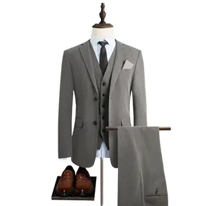 ZX-430 Made Latest Design Elegant Executive Essential Cotton Men'S Formal Suits High-end suit male suit gray to work formal
