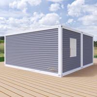 Maison conteneur préfabriquée modulaire démontable de 20 pieds, prête à l'emploi, avec isolation EPS et structure en acier, idéale pour chambre d'hôtel.