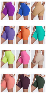 Shorts <span class=keywords><strong>de</strong></span> sport taille haute personnalisables pour femmes, séchage rapide, effet lifting des hanches, abdomen plat, fessier galbé, leggings <span class=keywords><strong>de</strong></span> yoga ajustés - Product Image 2