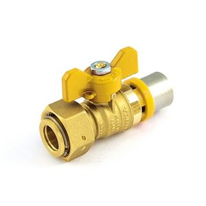 Válvula de bola multicapa de gas recta con palanca de mariposa de 20 x 3/4 pulgadas para sistemas HVAC - Product Image 1