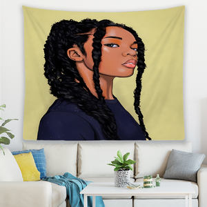 <span class=keywords><strong>Tapisserie</strong></span> murale africaine Super Girl Art féminin Chambre à coucher Salon Dortoir - Product Image 5
