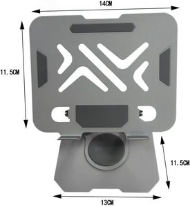 Soporte para tableta <span class=keywords><strong>iPad</strong></span>, soporte de escritorio, aleación de aluminio, varilla doble, ajustable, giratorio, plegable, independiente, Compatible con 4,7-16,5 pulgadas - Product Image 6