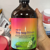 Complément Herbal Liquide OEM de Corossol Amer (Guanabana) avec Graines Noires, Moringa et Gingembre pour Soutenir la Fonction Digestive et Immunitaire, 16 Fl oz