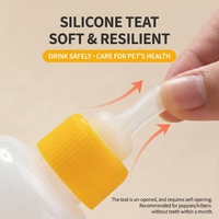 Nouvelles coupes anti-étouffement en gel de silicone à motifs solides, 60 ml/150 ml, pour chatons et chiots