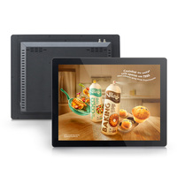 Moniteurs tactiles LCD muraux de 15 pouces, 17 pouces, 21,5 pouces, écran tactile tout-en-un avec POE WIFI 4G RS232 RJ45 USB-C