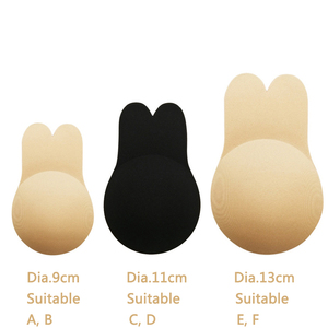 Autocollants pour mamelons en silicone noir <span class=keywords><strong>nude</strong></span> sexy, cache-seins push-up avec oreilles de lapin, pasties pour soutien-gorge, accessoires de lingerie - Product Image 1