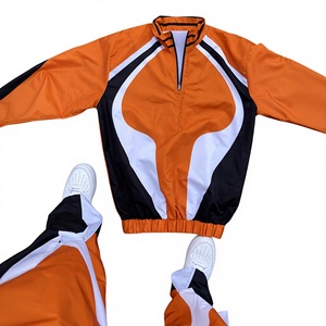 2026 <b>Men's</b> Polyester Memory Fabric Woven Casual Tracksuit Custom Logo Two-Piece Windbreaker Pants Sets Autumn Season - Product Image 1