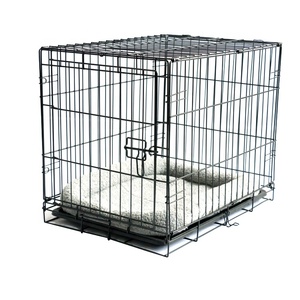 90*58*65cm üretici tedarik siyah Metal örgü Pet köpek kafesi, dayanıklı katlanabilir köpek sandık - Product Image 2