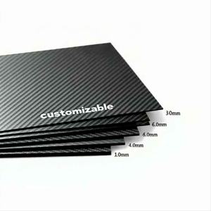 Folha De Fibra De Carbono Alta Dureza Painel De Carbono Puro 3K para Espessura/Tamanho/Cor Personalizada Quadro FPV Drone - Product Image 2