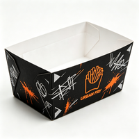 Boîte à collation en papier kraft résistante à l'huile, impression personnalisée, vente en gros pour aliments frits, restauration rapide, distributeurs mondiaux de traiteur