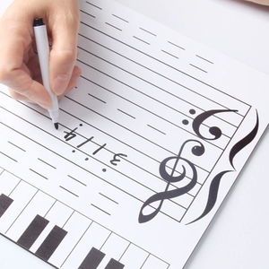 Tableau blanc magnétique effaçable à sec pour la musique, portable, pour l'enseignement du piano et l'apprentissage musical éducatif - Product Image 3