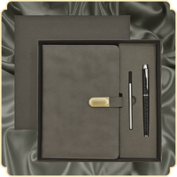 Ensemble cadeau de carnet d'affaires personnalisé, planificateur A5, carnet en cuir PU en gros, agenda de luxe personnalisé avec stylo, agenda relié cousu
