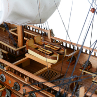T063C - Modèle de voilier en bois San Felipe à voile courbée, bateau à voile artisanal peint à la main, artisanat nautique pour la décoration intérieure
