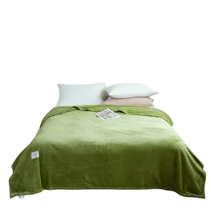 OEM produsen selimut ekstra tebal waffle tidur selimut pendek tumpukan AC selimut 100*120 multi warna grosir
