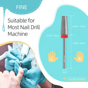 หัวเจียรเล็บ HYTOOS แบบแบน 5 in 1 หัวเจียรคาร์ไบด์แบบฟันไขว้ หัวเจียรทรงกรวย สำหรับขัดเจล ตะไบเล็บไฟฟ้า อุปกรณ์ทำเล็บ - Product Image 4