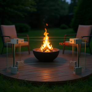 Vevor Flame Guard - Protector de Llama de Vidrio Templado de 26 x 26 x 6 Pulgadas para Chimenea, Protector Contra el Viento para Calentador de Gas Propano para Exteriores - Product Image 2