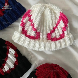 2025 Fornecedor Custom Man Chunky Malha Beanie Hat Fabricantes Algodão Marrom Rosa Gothic Jacquard Crochet Aranha <span class=keywords><strong>Web</strong></span> Beanie - Product Image 3