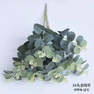 Artificial Fuyuan Eucalyptus Stem Artificial Greenery Frosted Eucalyptus Leaves For Bouquet Filler For Flower Arrangement