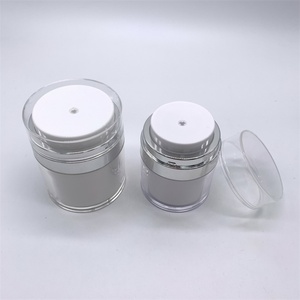 Pot cosmétique de luxe sans air pour émulsion 30ml 50ml, pot de crème faciale en acrylique de luxe avec pompe à vide et insert remplaçable - Product Image 4