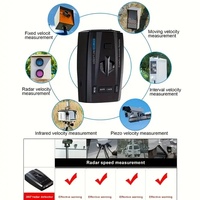 Détecteur LiDAR de voiture Podofo 300-1000m/984-3280ft Radar de vitesse longue distance/Automatique 360 °/Invite vocale/Système d'alarme/Mode silencieux