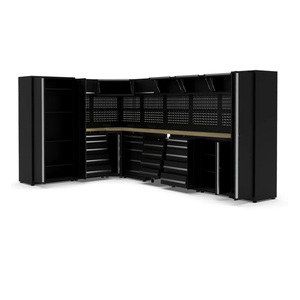 OBM Nouvelle Combinaison d'Établi en Acier Noir Grande avec Armoire à Outils pour <span class=keywords><strong>Garage</strong></span> et <span class=keywords><strong>Atelier</strong></span> - Product Image 4