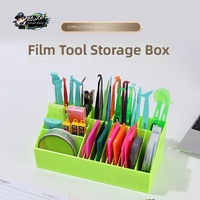 Boîte de rangement MoxB en acier inoxydable pour outils d'application de film de protection, film de protection auto-adhésif, film teinté pour vitres, organisateur d'outils