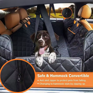 Custom Logo Waterproof Fordable Seat Protector Hammock Pets <strong>Dog</strong> Car Seat Cover with Visual Mesh Window for Car Rear Back Seat