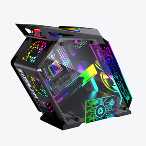 Boîtier <span class=keywords><strong>PC</strong></span> RTX 4090 avec panneau frontal en fibre de carbone, alimentation, refroidisseur RGB, fabrication pour jeux avec ventilateurs RGB - Product Image 1