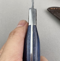 Couteau de camping d'extérieur, lame en acier inoxydable forgé avec manche en bois, qualité industrielle OEM