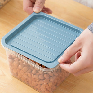 Food Storage <b>Containers</b> Rectangle With Handles And Lids For Fridge Freshness Preservation Stackable Plastic <b>Boxes</b> - Product Image 4