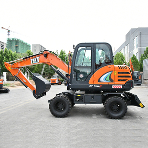 Mini-excavatrice sur roues ZT75W-<span class=keywords><strong>S</strong></span> EPA Euro 5 <span class=keywords><strong>de</strong></span> 7 tonnes, homologuée CE, <span class=keywords><strong>avec</strong></span> ligne <span class=keywords><strong>de</strong></span> marteau pour l'entretien des égouts urbains et des routes - Product Image 3