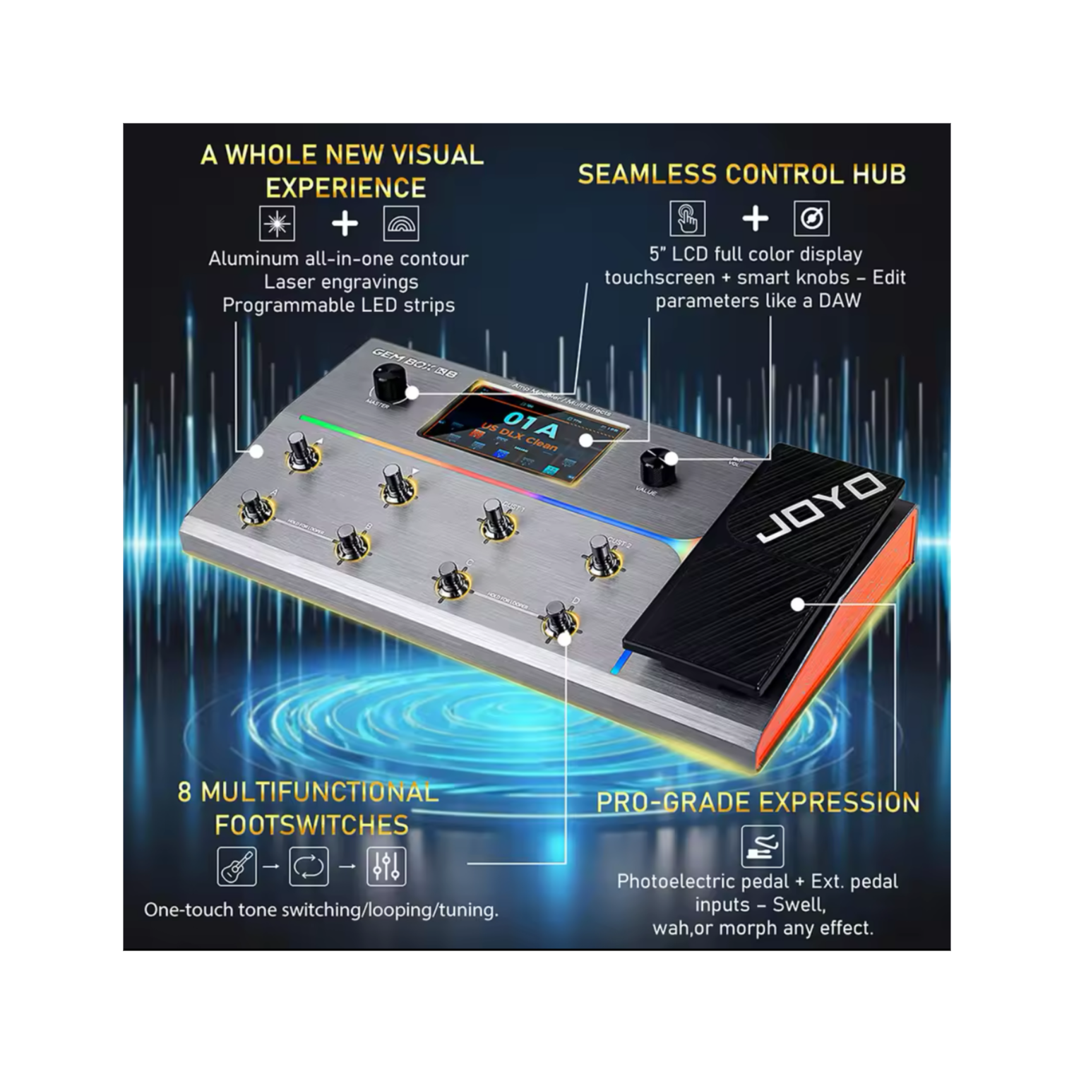 Joyo Gem Box K8 Multi Effects Guitar Pedal - Versatile Guitar