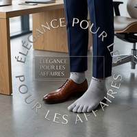 Chaussettes de sport athlétiques pour hommes à cinq doigts, en coton tricoté respirant, pour la course, avec compression de la voûte plantaire, anti-ampoules, coupe basse