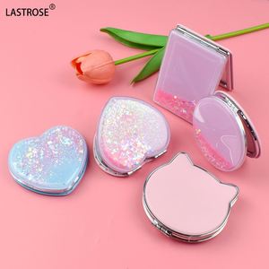 Espejo Cosmético Portátil Plegable de Viaje con Purpurina y Arena Movediza, Espejo de Belleza de Doble Cara con Diseño Lindo y Portátil - Product Image 6